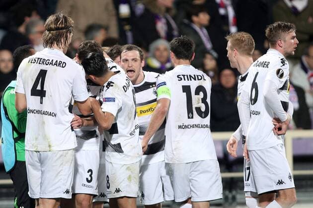 Andreas Christensen Borussia Mönchengladbach goal celebration Borussia Mönchengladbach Firenze 23-02-2017 Stadio Artemio Franchi Fiorentina - Borussia Mönchengladbach Fiorentina - Borussia M gladbach Europa League 2016 2017 - Round of 16 2nd leg lucaxpagliaricci