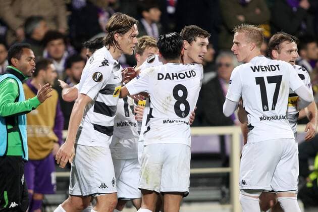 Andreas Christensen Borussia Mönchengladbach goal celebration Borussia Mönchengladbach Firenze 23-02-2017 Stadio Artemio Franchi Fiorentina - Borussia Mönchengladbach Fiorentina - Borussia M gladbach Europa League 2016 2017 - Round of 16 2nd leg lucaxpagliaricci
