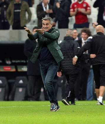 UEFA Europa League match between Besiktas and Hapoel Beer Sheva at Vodafone Arena in Istanbul , Turkey on February 23, 2017. Final Score : Besiktas 2 - Hapoel Beer Sheva 1 Pictured: Coach Senol Gunes of Besiktas. 