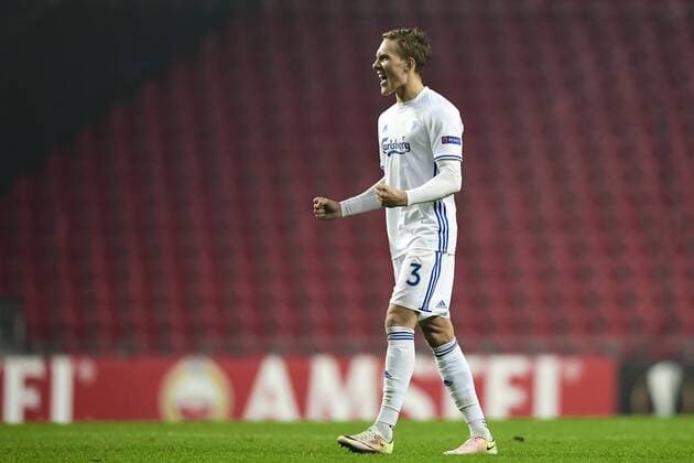 Ludwig Augustinsson - Kopenhagen, Dänemark - Fussball, Europa League, FC Kopenhagen vs. PFC Ludogorets Razgrad.  Copyright: PETTERxARVIDSON BB170223PA059