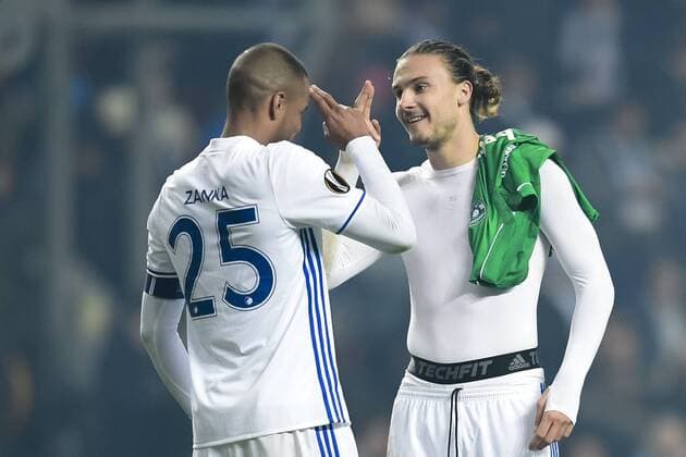 Erik Johansson, Henrik Neubauer - Kopenhagen, Dänemark - Fussball, Europa League, FC Kopenhagen vs. PFC Ludogorets Razgrad.  Copyright: PETTERxARVIDSON BB170223PA065