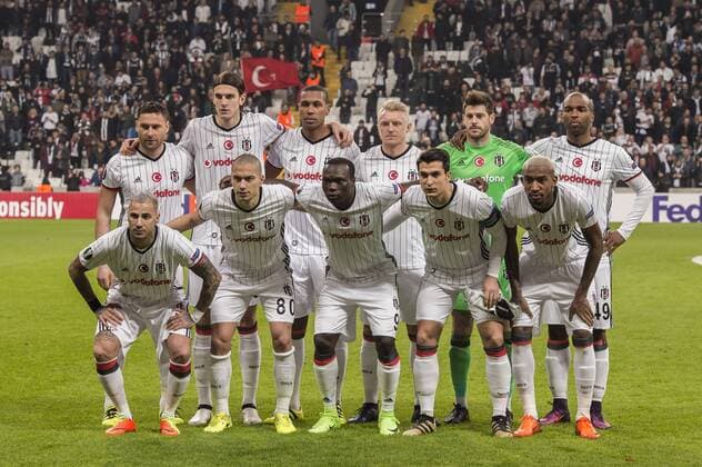 (BL-R) Dusko Tosic of Besiktas JK , Atinc Nukan of Besiktas JK, Marcelo Antonio Guedes Filho (Marcelo) of Besiktas JK , Andreas Beck of Besiktas JK, goalkeeper Fabricio Agosto Ramirez (Fabri) of Besiktas JK , Ryan Babel of Besiktas JK (FL-R) Ricardo Quaresma of Besiktas JK , Gokhan Inler of Besiktas JK , Vincent Aboubakar of Besiktas JK , Necip Uysal of Besiktas JK , Anderson Talisca of Besiktas JKduring the UEFA Europa League round of 16 match between Besiktas JK and Hapoel Be’er Sheva on February 23, 2017 at the Vodafone Arena in Istanbul, Turkey Besiktas JK v Hapoel Be’er Sheva UEFA Europa League 2016 2017 xVIxGerritxvanxKeulenxIVx 7187675