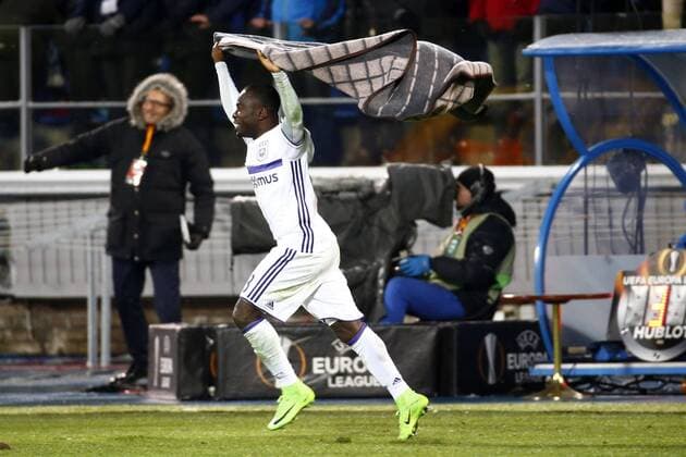 SAINT PETERSBURG, RUSSIA - 23 FEBRUARY : Frank Acheampong forward of RSC Anderlecht during the match between Zenit St. Petersburg and Rsc Anderlecht - UEFA Europa League Round of 32: second Leg in St.Petersburg, Russia , 23 02 2017. FOOTBALL : Zenit Saint Petersbourg vs Anderlecht - Europa League - 23 02 2017 PhotoNews Panoramic  687875989