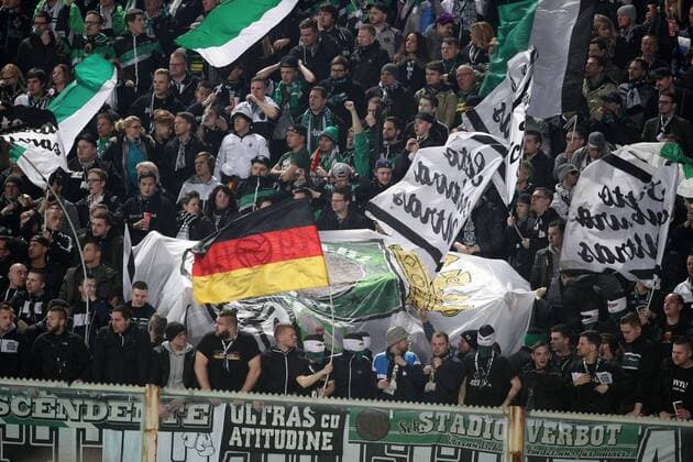 Fans Borussia Monchengladbach Supporters Borussia Monchengladbach 23-02-2017 Stadio Artemio Franchi Borussia Monchengladbach Borussia M gladbach 2-4 Europa League 2016 2017 Round of 16 2nd leg lucaxpagliaricci