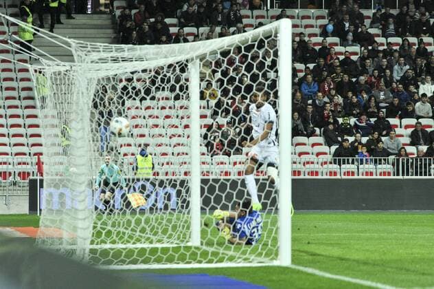 but steve monnie (montpellier) - Fussball Frankreich, Ligue 1, OGC Nice vs. Montpellier HSC - 24 02 2017 NorbertScanella Panoramic 