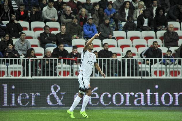 steve mounie (montpellier) - Fussball Frankreich, Ligue 1, OGC Nice vs. Montpellier HSC - 24 02 2017 NorbertScanella Panoramic 