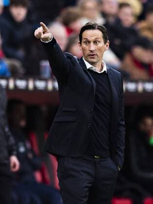 Leverkusen, 25.02.2017 Trainer Roger Schmidt (Leverkusen) Bayer Leverkusen - FSV Mainz 05