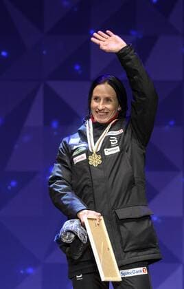 170225 Marit Björgen, (NOR), Goldmedaille - Langlauf - Siegerehrung - Nordische SKI WM in Lahti.  Copyright: CARLxSANDIN BB170225CS185