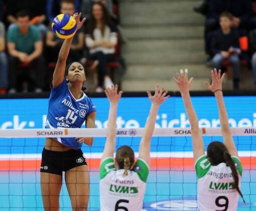 Stuttgart Volleyball Allianz MTV Stuttgart vs. USC Münster, Aiyana Whitney (Stuttgart)