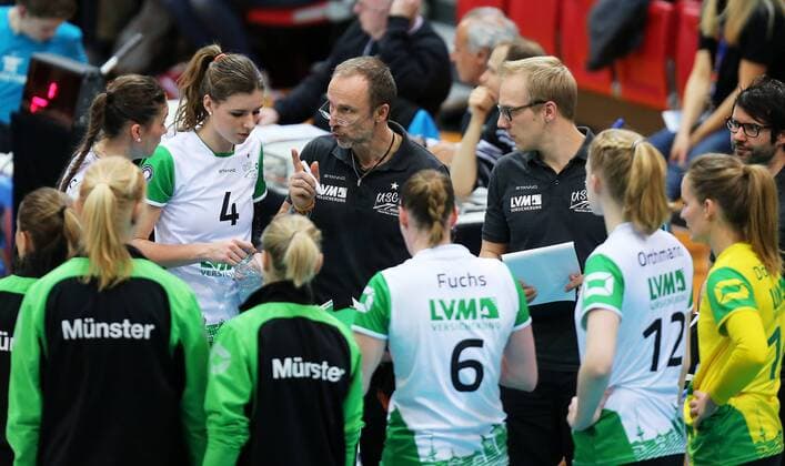 Stuttgart Volleyball Allianz MTV Stuttgart vs. USC Münster, Trainer Andreas Vollmer (Münster)