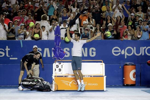 February 26, 2017 - Mexico - ACAPULCO, Gro. Tennis, 2017 Abierto Mexicana Telcel, Training Novak Djokovic  - ZUMAu78_ 20170227_zaf_u78_002 Copyright: xAlejandroxAcostax