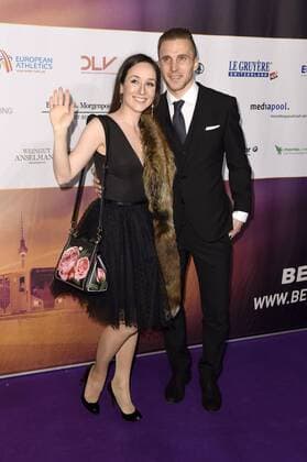 Peter Pekarik mit Ehefrau Lujza bei der Weltpremiere des Imagefilms Urban Records zur Leichtathletik-EM Berlin 2018 im Zoo Palast. Berlin, 27.02.2017 Foto:xF.xKernx xFuturexImage