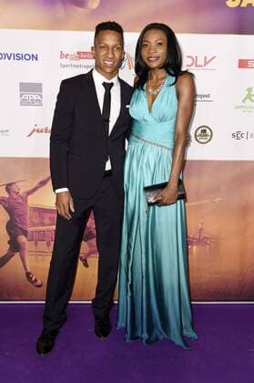 Raphael Holzdeppe und Sosthene Moguenara bei der Weltpremiere des Imagefilms Urban Records zur Leichtathletik-EM Berlin 2018 im Zoo Palast. Berlin, 27.02.2017 Foto:xF.xKernx xFuturexImage