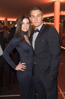 Thomas Röhler mit Freundin Lucia Schauerhammer bei der Weltpremiere des Imagefilms Urban Records zur Leichtathletik-EM Berlin 2018 im Zoo Palast. Berlin, 27.02.2017 Foto:xF.xKernx xFuturexImage