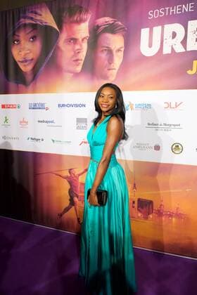 Leichtathletik Berlin 27.02.2017 BEM 2018 Leichtathletik EM 2018 in berlin Weltpremiere von Urban Records Image Film Zoo Palast Berlin Sosthene Moguenara Weitsprung
