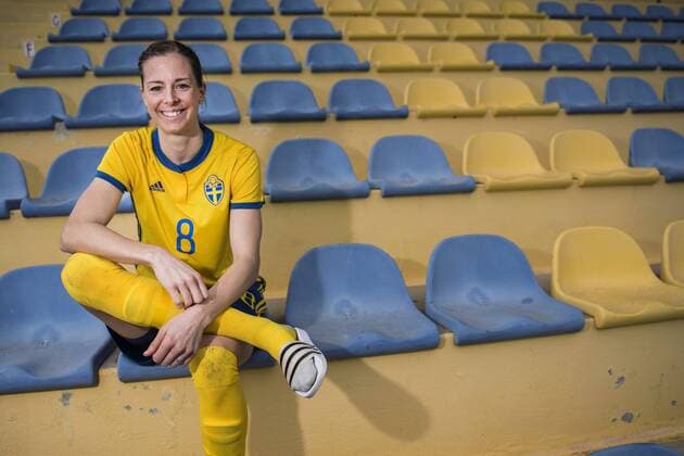 Schweden s Lotta Schelin Shooting Nationalteam Schweden Training Frauenfußball Vila Real de Santo Antonio.  Copyright: JOHANNAxLUNDBERG BB170228JL012