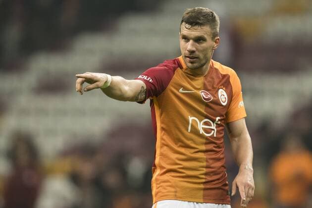 Lukas Josef Podolski of Galatasarayduring the Turkish Spor Toto Super Lig football match between Galatasaray SK and Besiktas JK on February 27, 2017 at the Türk Telekom Arena in Istanbul, Turkey. Galatasaray SK v Besiktas JK Turkish Spor Toto Super Lig 2016 2017 xVIxGerritxvanxKeulenxIVx 7223927