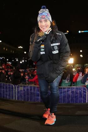 Ski Nordisch, WM in Lahti, Siegerehrung 10km Langlauf der Damen am Abend February 28, 2017 - Lahti, Finland - Marit Bjoergen (NOR) during the Award Ceremony after Ladies cross-country 10.0km Individual Classic final, at FIS Nordic World Ski Championship 2017 in Lahti On Tuesday, February 28, 2017, in Lahti, Finland. Women s Cross Country Distance - FIS Nordic World Ski Championships  - ZUMAn230 20170228_zaa_n230_385 Copyright: xFotoxOlimpikx
