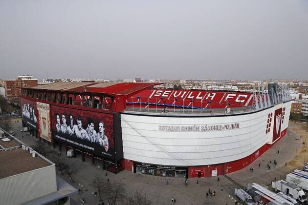 Ramon Sanchez Pizjuan stadium, FEBRUARY 22, 2017 - Football Soccer : UEFA Champions League Round 16 1st leg match between Sevilla FC 2-1 Leicester City at Ramon Sanchez Pizjuan stadium in Seville, Spain. Noxthirdxpartyxsales  (oqma021628)