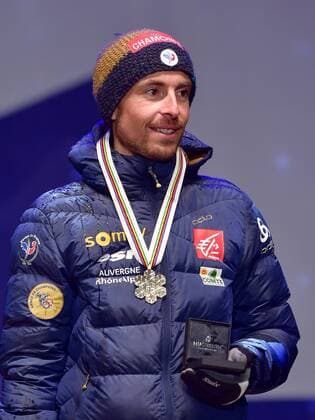 NORDIC SKIING - FIS WC Lahti 2017 LAHTI,FINLAND,01.MAR.17 - NORDIC SKIING, NORDIC COMBINED - FIS Nordic World Ski Championships, large hill, 10km Gundersen, award ceremony. Image shows Francois Braud (FRA). Keywords: medal. GEPAxpictures xFlorianxErtl
