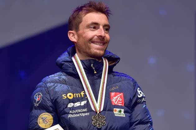 NORDIC SKIING - FIS WC Lahti 2017 LAHTI,FINLAND,01.MAR.17 - NORDIC SKIING, NORDIC COMBINED - FIS Nordic World Ski Championships, large hill, 10km Gundersen, award ceremony. Image shows Francois Braud (FRA). Keywords: medal. GEPAxpictures xFlorianxErtl