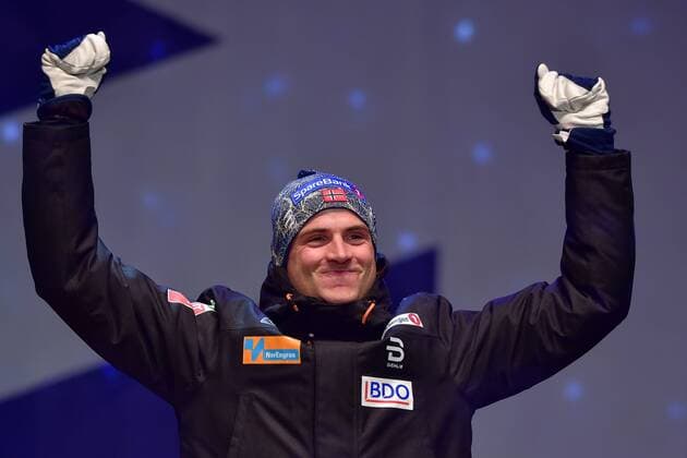 Nordische Ski-WM, 15km Langlauf der Herren, Siegerehrung NORDIC SKIING - FIS WC Lahti 2017 LAHTI,FINLAND,01.MAR.17 - NORDIC SKIING, CROSS COUNTRY SKIING - FIS Nordic World Ski Championships, 15km classic, men, award ceremony. Image shows Niklas Dyrhaug (NOR). GEPAxpictures xFlorianxErtl