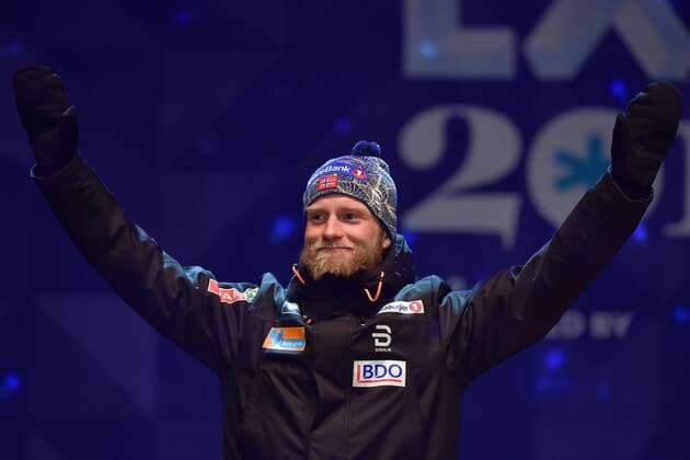Nordische Ski-WM, 15km Langlauf der Herren, Siegerehrung NORDIC SKIING - FIS WC Lahti 2017 LAHTI,FINLAND,01.MAR.17 - NORDIC SKIING, CROSS COUNTRY SKIING - FIS Nordic World Ski Championships, 15km classic, men, award ceremony. Image shows Martin Johnsrud Sundby (NOR). GEPAxpictures xFlorianxErtl