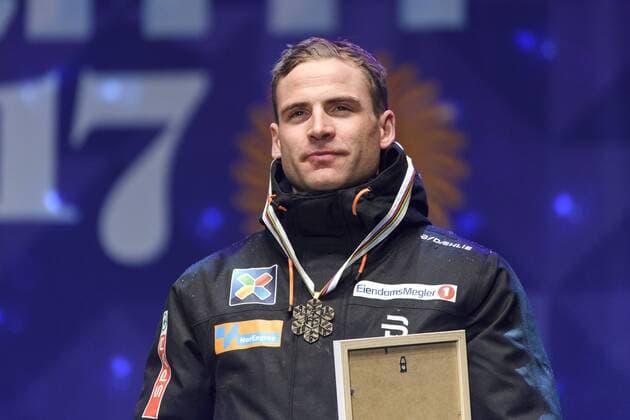 Nordische Ski-WM, 15km Langlauf der Herren, Siegerehrung Niklas Dyrhaug - Lahti, Finnland - Nordische Ski WM, Langlauf, Siegerehrung.  Copyright: CARLxSANDIN BB170301CS183