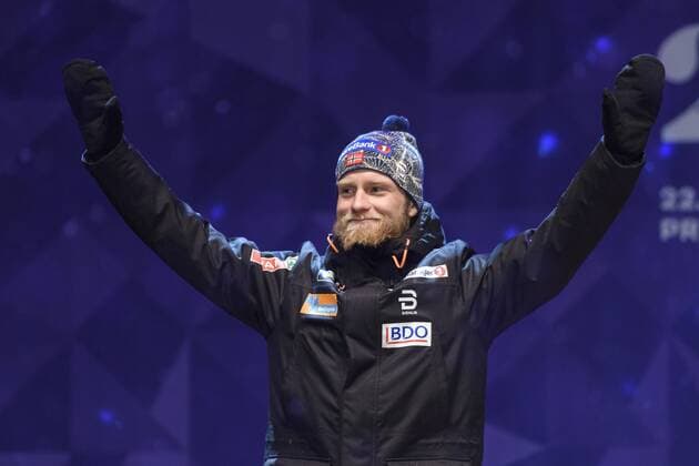 Nordische Ski-WM, 15km Langlauf der Herren, Siegerehrung Martin Johnsrud Sundby - Lahti, Finnland - Nordische Ski WM, Langlauf, Siegerehrung.  Copyright: CARLxSANDIN BB170301CS189