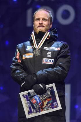 Nordische Ski-WM, 15km Langlauf der Herren, Siegerehrung Martin Johnsrud Sundby - Lahti, Finnland - Nordische Ski WM, Langlauf, Siegerehrung.  Copyright: CARLxSANDIN BB170301CS191