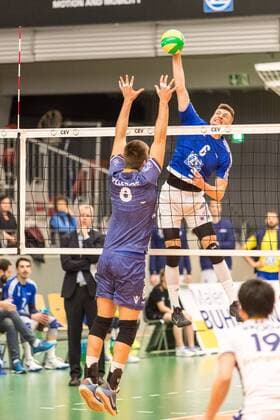 Volleyball Champions League 4th round: VfB Friedrichshafen vs Paris Volley, 01.03.2017 Michal FINGER (VfB Friedrichshafen, 6) Volleyball Champions League 4th round: VfB Friedrichshafen vs Paris Volley am 01.03.2017 in der ZF Arena, Friedrichshafen, Germany xUSx