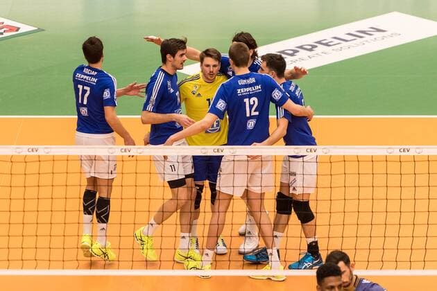 Volleyball Champions League 4th round: VfB Friedrichshafen vs Paris Volley, 01.03.2017 Volleyball Champions League 4th round: VfB Friedrichshafen vs Paris Volley am 01.03.2017 in der ZF Arena, Friedrichshafen, Germany xUSx