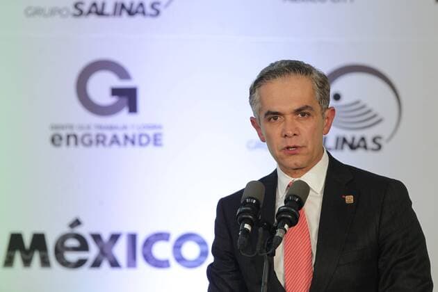 Mexico City s Chief of Government Miguel Angel Mancera speaks during a press conference PK Pressekonferenz before the Mexico Golf Championship at the Chapultepec Club in Mexico City, Mexico, 01 March 2017. The competition will be celebrated between the 2 and 5 March. MEXICO GOLF CHAMPIONSHIP !ACHTUNG: NUR REDAKTIONELLE NUTZUNG!  Copyright: xAlexxCruzx MEX020 20170302-636240104143423430