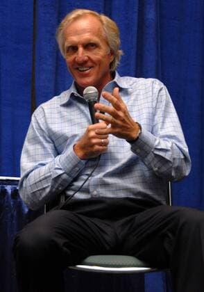 Jan. 18, 2008 - Orlando, Florida, USA - World Golf Hall of Famer Greg Norman expounds on a wide range of topics, including his recent engagement to tennis legend Chris Evert, during a press conference PK Pressekonferenz at the 55th annual PGA Golf Herren Merchandise Show in Orlando, Florida on Thursday, Jan. 17, 2008. Attended by more than 45,000 golf industry professionals, the show includes interactive exhibits, product demonstrations, fashion shows, and appearances by PGA and LPGA Golf Damen celebrity endorsers. ( WpN) (Credit Image: - ZUMAce6_ 20080118_baf_ce6_007 Copyright: xBrianxCahnx