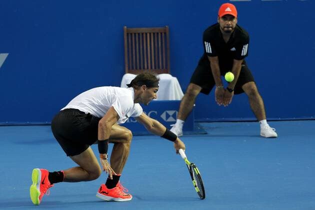 Spanish tennis player Rafa Nadal returns the ball to Japanese Yoshihito Nishioka during their Mexico Tennis Open match in Acapulco, Mexico, 02 March 2017. MEXICO TENNIS OPEN !ACHTUNG: NUR REDAKTIONELLE NUTZUNG!  Copyright: xJoséxMéndezx MEX001 20170303-636241058799397446