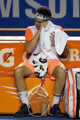 Austrian Dominic Thiem during a break in the game to US Sam Querrey during the Mexican Tennis Open Tournament, in Acapulco, Mexico, 02 March 2017. Mexican Tennis Open Tournament !ACHTUNG: NUR REDAKTIONELLE NUTZUNG!  Copyright: xJoséxMéndezx MEX54 20170303-636241162431619294