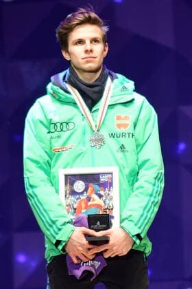 Andreas Wellinger GER - 2017.03.03 Lahti Nordic World Ski Championships 2017 Ski jumping Skispringen Ski nordisch big hill medal ceremony Andreas Wellinger GER  20170303PF_MS872