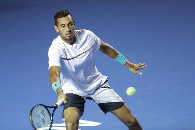 Australian tennis player Nick Kyrgios returns the ball to US Sam Querrey during their Mexico Tennis Open semifinal match in Acapulco, Guerrero, Mexico, 03 March 2017. MEXICO TENNIS OPEN SEMIFINALS !ACHTUNG: NUR REDAKTIONELLE NUTZUNG!  Copyright: xJosexMendezx MEX010 20170304-636242061849274099