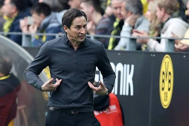 xuhjb, Dortmund, Signal Iduna Park, 04.03.17, 1. Bundesliga - 23. Spieltag - Borussia Dortmund - Bayer 04 Leverkusen Bild: Chef Trainer Roger Schmidt (Leverkusen) Dortmund