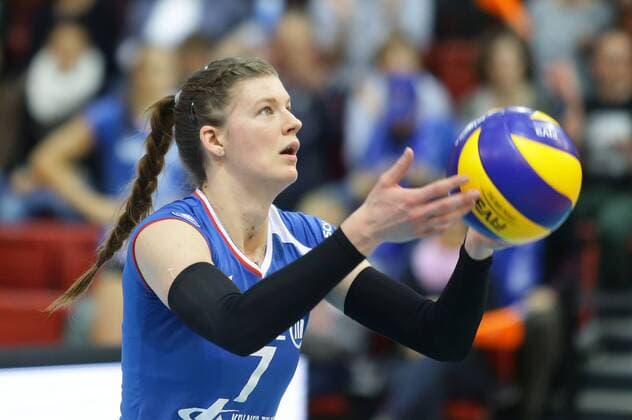 Stuttgart , Volleyball MTV Allianz Stuttgart vs. SC Potsdam , Renata Sandor ( Allianz )