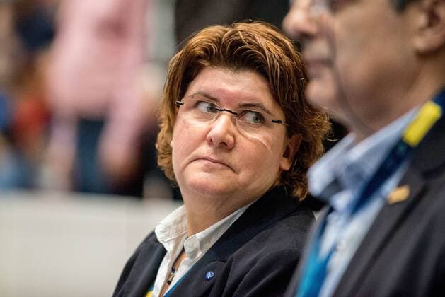 March 3, 2017: Jutta Ehrmann-Wolf the EHF delegate during the Woman s European Handball Federation (EHF) Champions League game between CSM Bucharest (ROU) vs RK Krim Mercator (SLO) at Polyvalent Hall in Bucharest, Romania ROU.  Copyright: xCronos CatalinxSoarex Cronoscs3Mar201766833