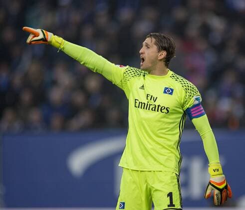 TW Rene Adler (HSV) 05.03.2017, Hamburg, Hamburger SV vs. Hertha BSC Berlin Â