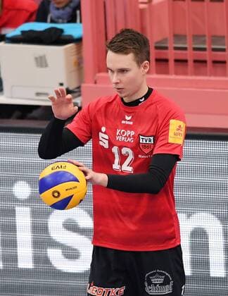 Volleyball 1. Bundesliga Saison 2016 2017 05.03.2017 TV Rottenburg - SVG Lueneburg Phillip Trenkler (TV Rottenburg) 