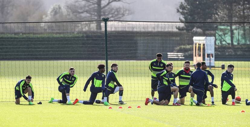 Arsenal s Alexis Sanchez during training at London Colney, London. Picture date March 6th, 2017 Pic David Klein Sportimage EDITORIAL USE ONLY. No use with unauthorised audio, video, data, fixture lists, club league logos or live services. Online in-match use limited to 120 images, no video emulation. No use in betting, games or single club league player publications.