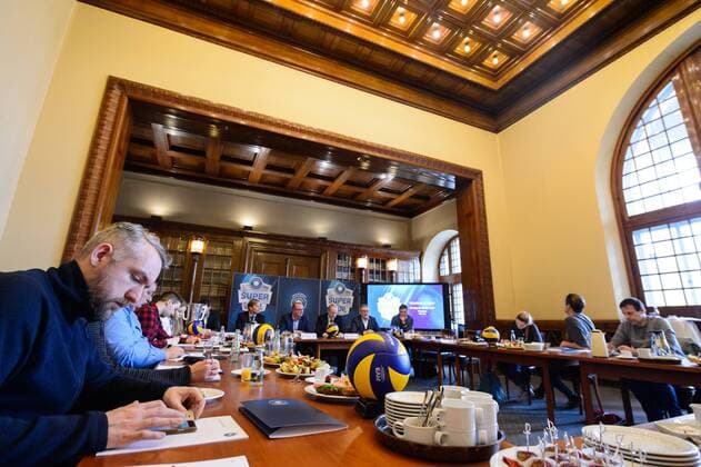 06.03.2017, Neues Rathaus, Hannover Volleyball, Supercup, Pressekonferenz Hannover Übersicht Uebersicht Pressekonferenz Hannover