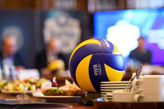 06.03.2017, Neues Rathaus, Hannover Volleyball, Supercup, Pressekonferenz Hannover Ball Mikasa Feature