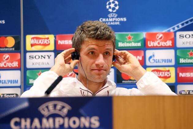 Thomas Mueller (FC Bayern Muenchen 25), Pressekonferenz, Arsenal FC - FC Bayern Muenchen , UEFA Champions League, Achtelfinale, Fussball, 06.03.2017, London Copyright: xLangerx xEibner-Pressefotox EP_HLR