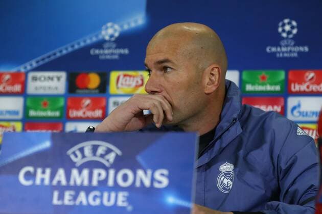 Zinedine Zidane Real Madrid Napoli 06-03-2017 Stadio San Paolo Football Calcio UEFA Champions League 2016 2017 Achtelfinale, Rückspiel - Round of 16, 2st leg SSC Napoli - Real Madrid cesarexpurini