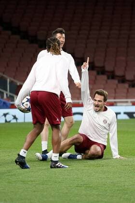 Robert Lewandowski (FC Bayern Muenchen 9) Renato Sanches (FC Bayern Muenchen 35) Mats Hummels (FC Bayern Muenchen 5), Abschlusstraining, Arsenal FC - FC Bayern Muenchen , UEFA Champions League, Achtelfinale, Fussball, 06.03.2017, London Copyright: xLangerx xEibner-Pressefotox EP_HLR
