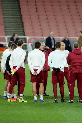 Trainer Carlo Ancelotti (FC Bayern Muenchen) bei der Team ansprache, Abschlusstraining, Arsenal FC - FC Bayern Muenchen , UEFA Champions League, Achtelfinale, Fussball, 06.03.2017, London Copyright: xLangerx xEibner-Pressefotox EP_HLR